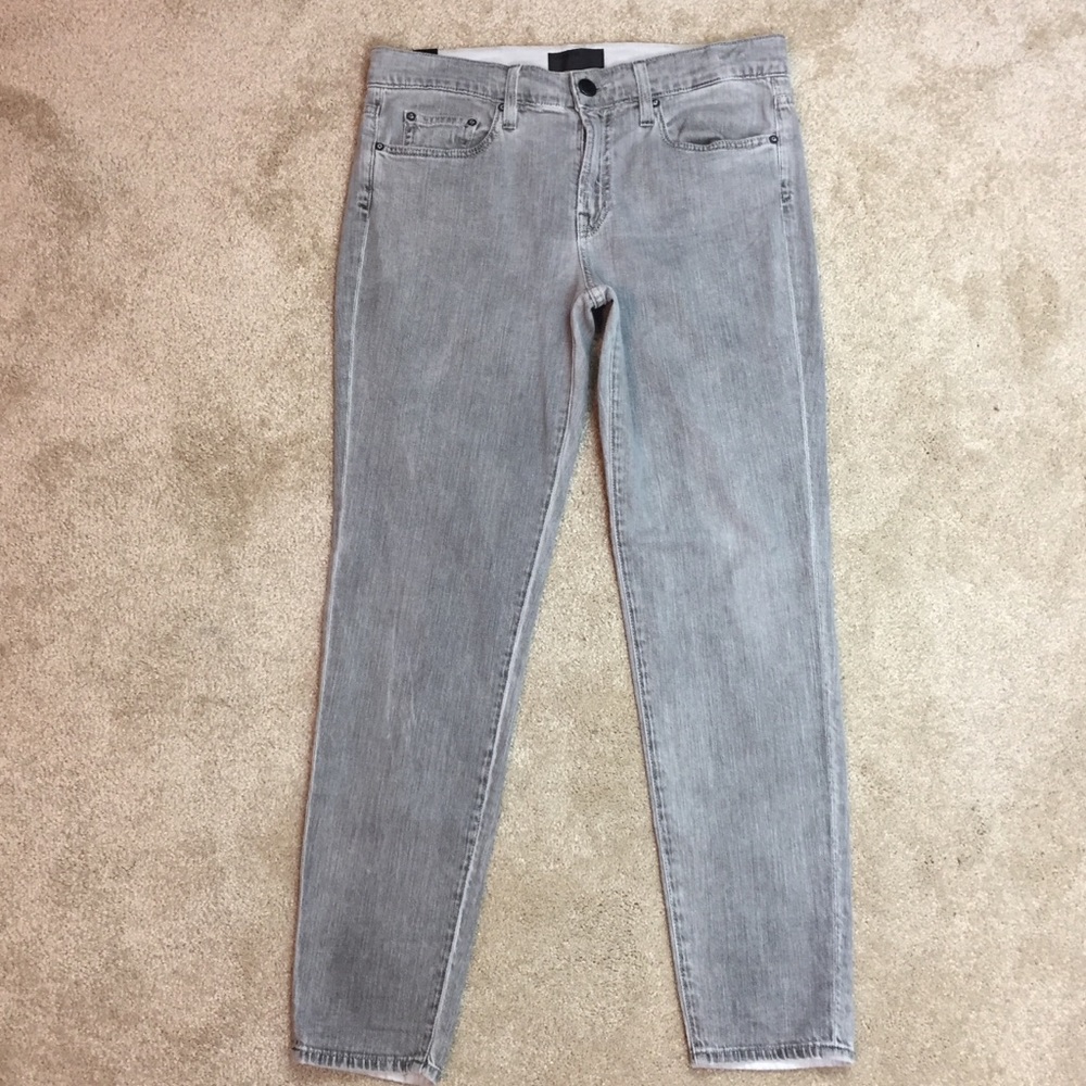 VINCE Gray RELAXED Stretch SKINNY High Rise JEANS